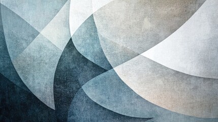 Poster - Abstract Geometric Design in Cool Tones