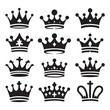 © Shamim Akhtar - Silhouette set of crown on white background
