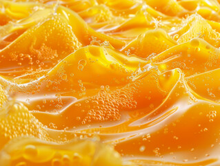 Close up bright orange juice texture for health and nature waves