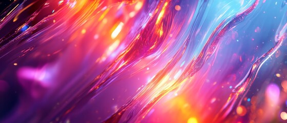 Poster - A stunning abstract composition showcasing vibrant colors and dynamic light reflections for a captivating experience