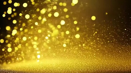 Abstract gold bokeh and glitter background.