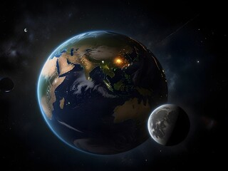 Wall Mural - earth and sun