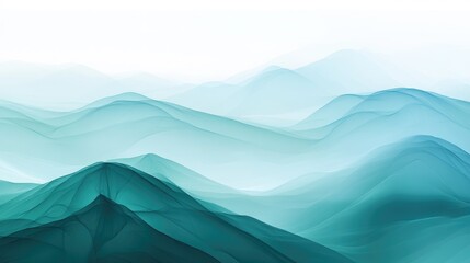 Poster - Serene Abstract Mountain Landscape in Soft Hues