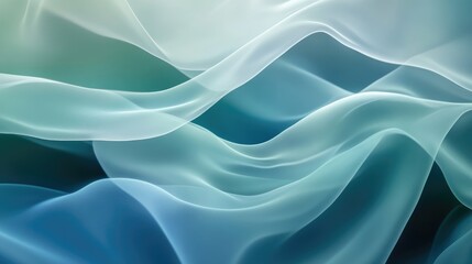 Poster - Soft Waves of Light and Color Flowing Together