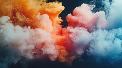 Poster - Colorful Smoke Clouds in Abstract Background
