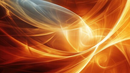 Poster - Vibrant Swirls of Light in Warm Color Palette