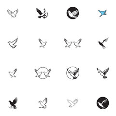 Wall Mural - Seagul bird logo icon vector