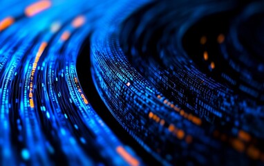 Poster - Abstract blue data stream background
