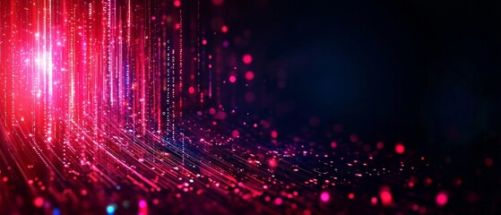 Poster - Abstract light trails in vibrant colors.