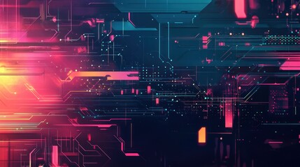 Poster - Abstract Neon Digital Art