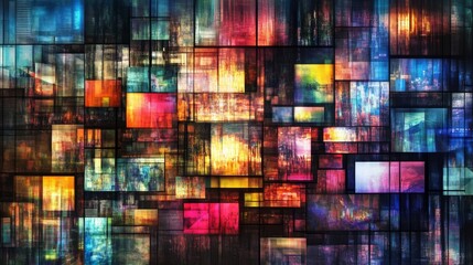 Poster - A vibrant mix of colors and shapes creates an engaging abstract background that captures attention and draws viewers in
