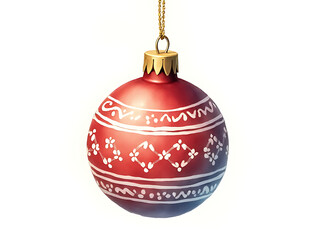 Aufkleber - ercolor Christmas ornament features a festive illustration created using generative artificial intelligence techniques to produce unique designs