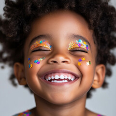 Portrait of a cute little african american child smiling 