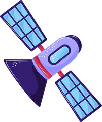 Wall Mural - communications satellite in the space