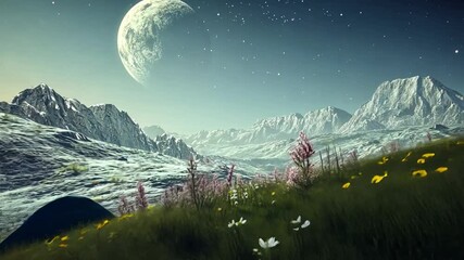 Poster - Fantasy-themed interactive video graphics background - Offering a blend of fantasy elements with interactive capabilities,