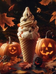 Sticker - Pumpkin Ice Cream Cones