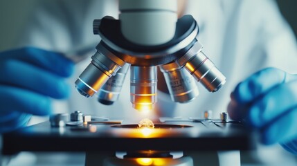 Poster - Scientists utilize advanced microscopy techniques to explore cellular structures