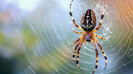 Wall Mural - spider on the web