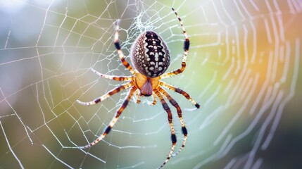 Wall Mural - spider on the web