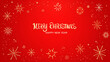 © fotoluigi868 - A red Christmas banner featuring snowflakes and a merry Christmas and happy New Year message on a horizontal vector background design