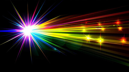 Canvas Print - abstract colorful background with lights