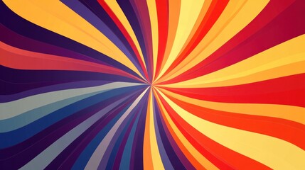 Poster - Abstract Sunburst Design with Curved Lines