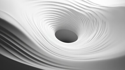 Poster - Abstract spiral in shades of black and gray, conveying depth and infinity.