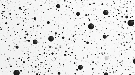 Poster - A dynamic swirl of black and white circles creates an abstract, modern design, evoking a sense of movement.