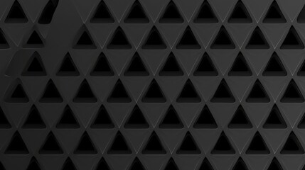 Poster - A modern black geometric abstract design featuring sharp angles and intricate patterns.