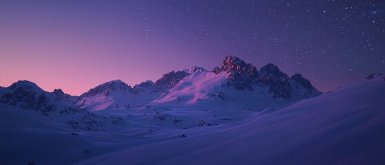 Wall Mural - A mountain range is lit up by the setting sun, creating a beautiful