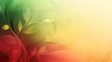 A colorful background with a leafy green design