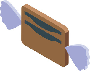 Poster - Brown credit card flying with wings representing fast money transfer, online payment, and secure transaction