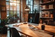 Interior of a modern empty business office