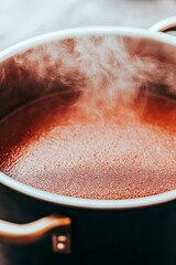 Sticker - Close-up of a pot of steaming red sauce.