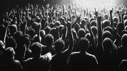 Poster - Cheering crowd at a rock concert HD