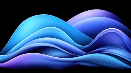 Aufkleber - the image is a blue wave with purple and blue colors. the wave is long and has a lot of detail, maki