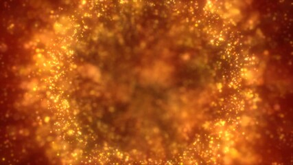 Poster - A glowing background of orange lights and sparkles, adding warmth and vibrance to digital compositions. Suitable for autumn or energetic themes, video in high quality 4k, motion design