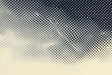 Poster - Digital art illustration with gradient background transitioning from dark gray to gray. Multitude of small dots scattered across image, creating depth, dimension. Flat representation with 3D