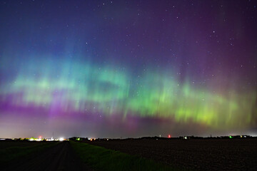 Wall Mural - Northern Lights Storm on May 11th 2024 from Iowa City, Iowa, USA. 5.11.24