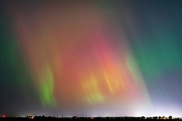 Wall Mural - Northern Lights Storm on May 11th 2024 from Iowa City, Iowa, USA. 5.11.24