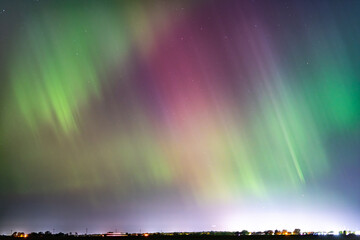 Wall Mural - Northern Lights Storm on May 11th 2024 from Iowa City, Iowa, USA. 5.11.24