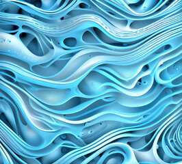 Leinwandbilder - Blue and colorful wavy dynamic motion graphics. light motion shape curve. wavy banner template. background texture, neat cracks, 8k quality. generative ai	