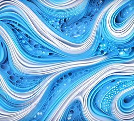 Leinwandbilder - Blue and colorful wavy dynamic motion graphics. light motion shape curve. wavy banner template. background texture, neat cracks, 8k quality. generative ai	