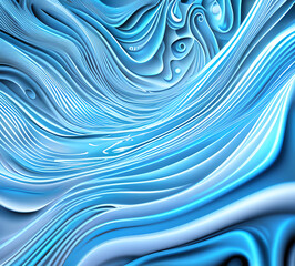 Leinwandbilder - Blue and colorful wavy dynamic motion graphics. light motion shape curve. wavy banner template. background texture, neat cracks, 8k quality. generative ai	