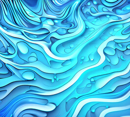 Leinwandbilder - Blue and colorful wavy dynamic motion graphics. light motion shape curve. wavy banner template. background texture, neat cracks, 8k quality. generative ai	