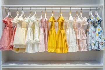 Colorful Children's Dresses on Display