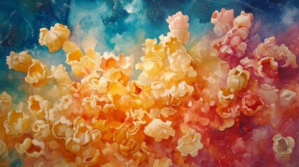 Watercolor Popcorn Art for Augmented Reality Generative AI