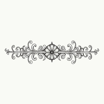 a black and white line drawing of an ornate design