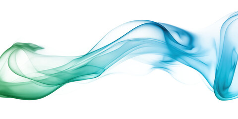 Poster - Blue and green river flows smoothly as wavy line from top left to bottom right. Light gray background lets river colors stand out. Vibrant hues of blue and green create sense of movement. Transparent.