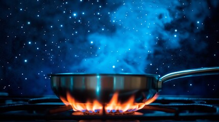 Wall Mural - cooking pot in the fire